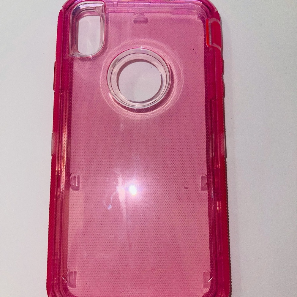 iPhone XS Max pink heavy duty case
